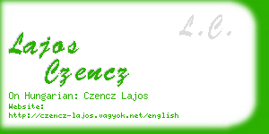 lajos czencz business card